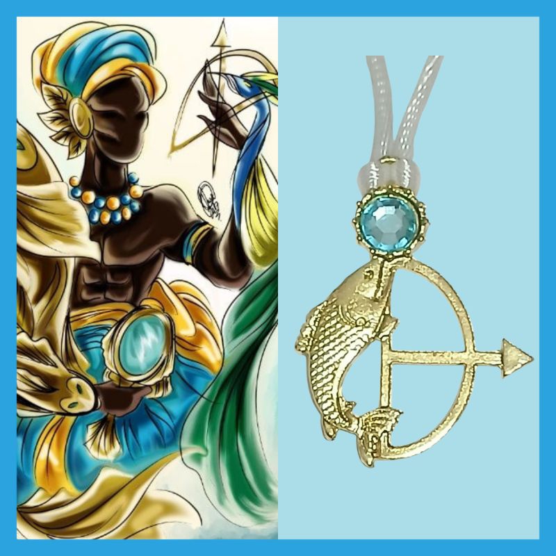 Colar cordão Abebê Ofá Logunedé umbanda candomblé - Bijoux by Vivi