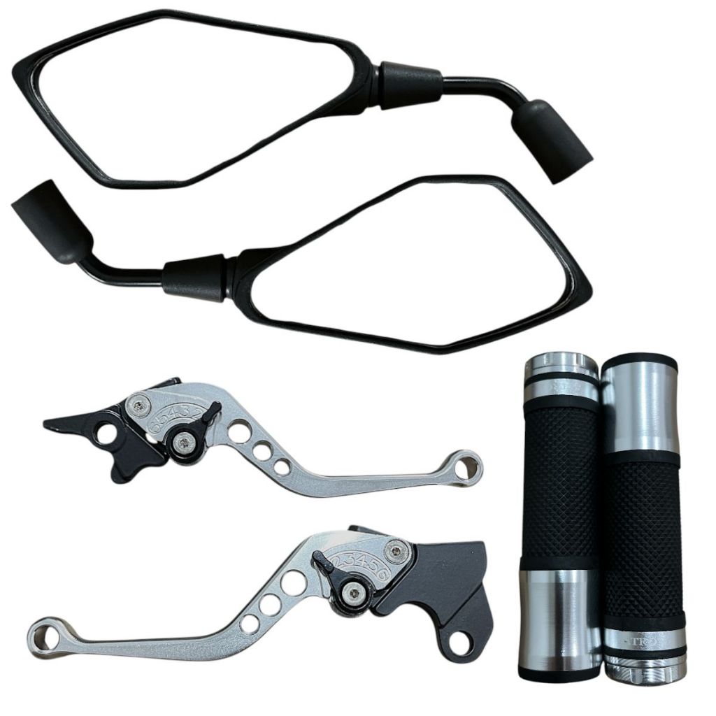 Kit Retrovisor + Manete + Manopla Saturno Bros 150/160 Xr 200/250 Nx400 Falcon Freio A Disco — imagem 2 de 2