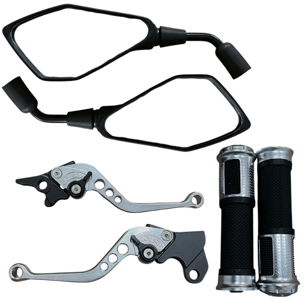 Kit Retrovisor + Manete + Manopla Diamante Nx400 Falcon Xr200 Bros 150/160 Freio A Disco