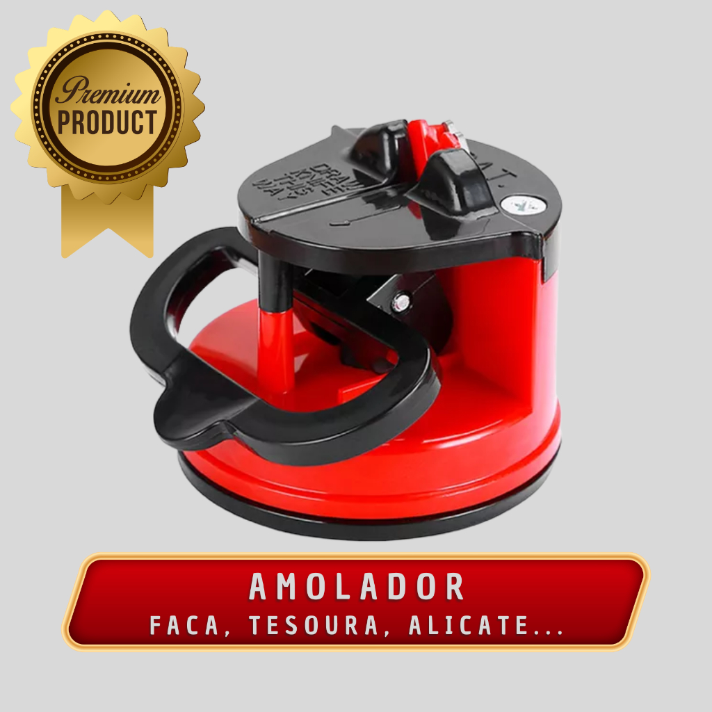 Amolador Faca Afiador Tesoura Profissional Canivete Ventosa Cozinha Utilidades