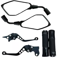 Kit Manete + Manopla Saturno + Retrovisor Xr 200 Nx 400 Falcon Bros 150/160 Freio A Disco