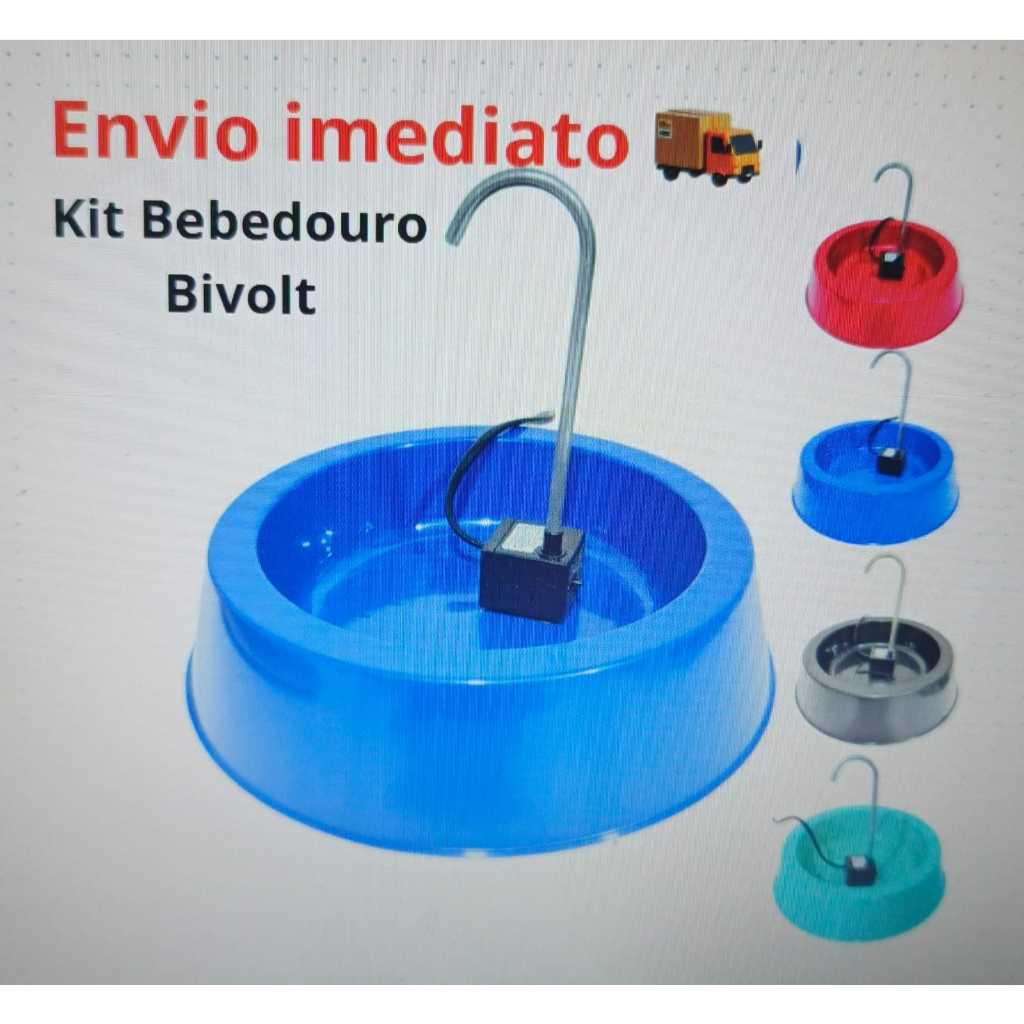 Kit Bebedouro Fonte automática Pet, Bombinha submersa Bivolt, gato, cachorro, aquário,