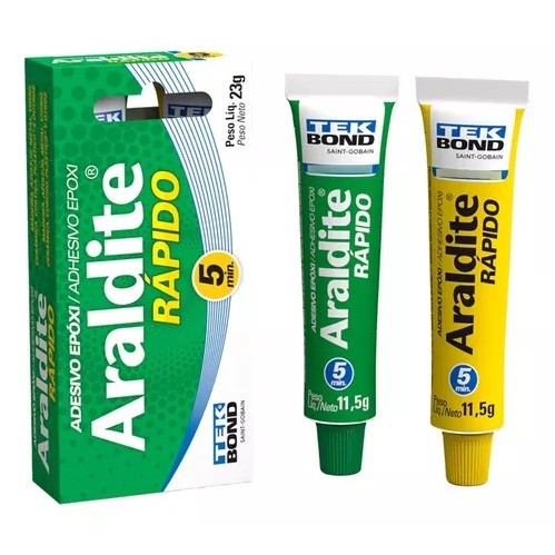 Adesivo Cola Epóxi Araldite Rápido 5 Minutos 23g Tek Bond em Oferta na Shopee