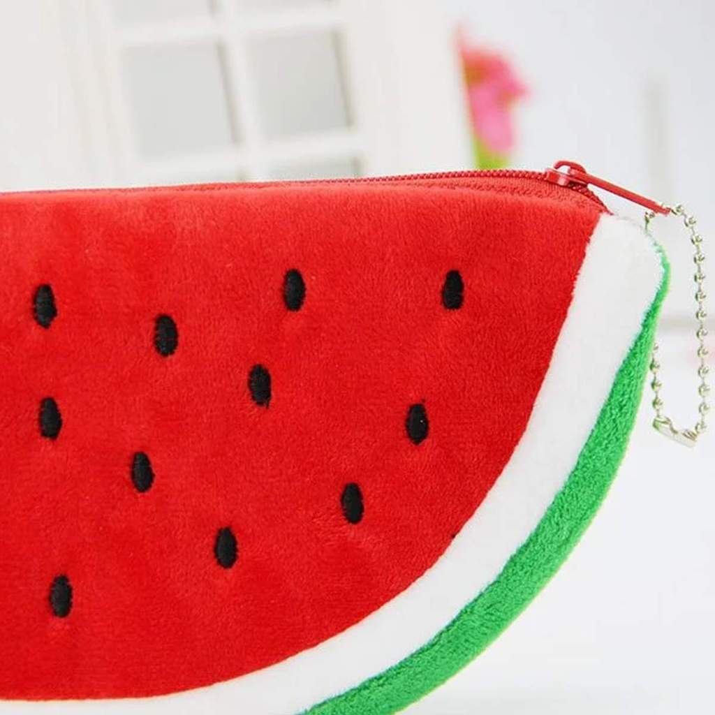 Estojo fofo felpudo Escolar Pelúcia Frutas Papelaria em Oferta na Shopee