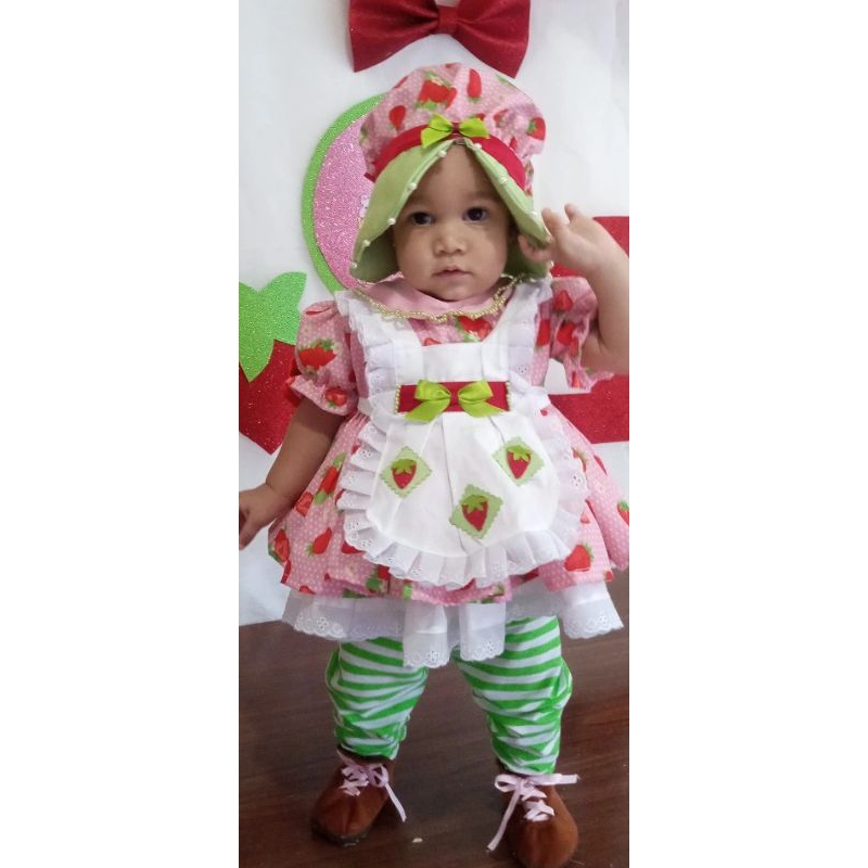 fantasia Moranguinho, vestido Moranguinho anos 80, Moranguinho, festa Moranguinho