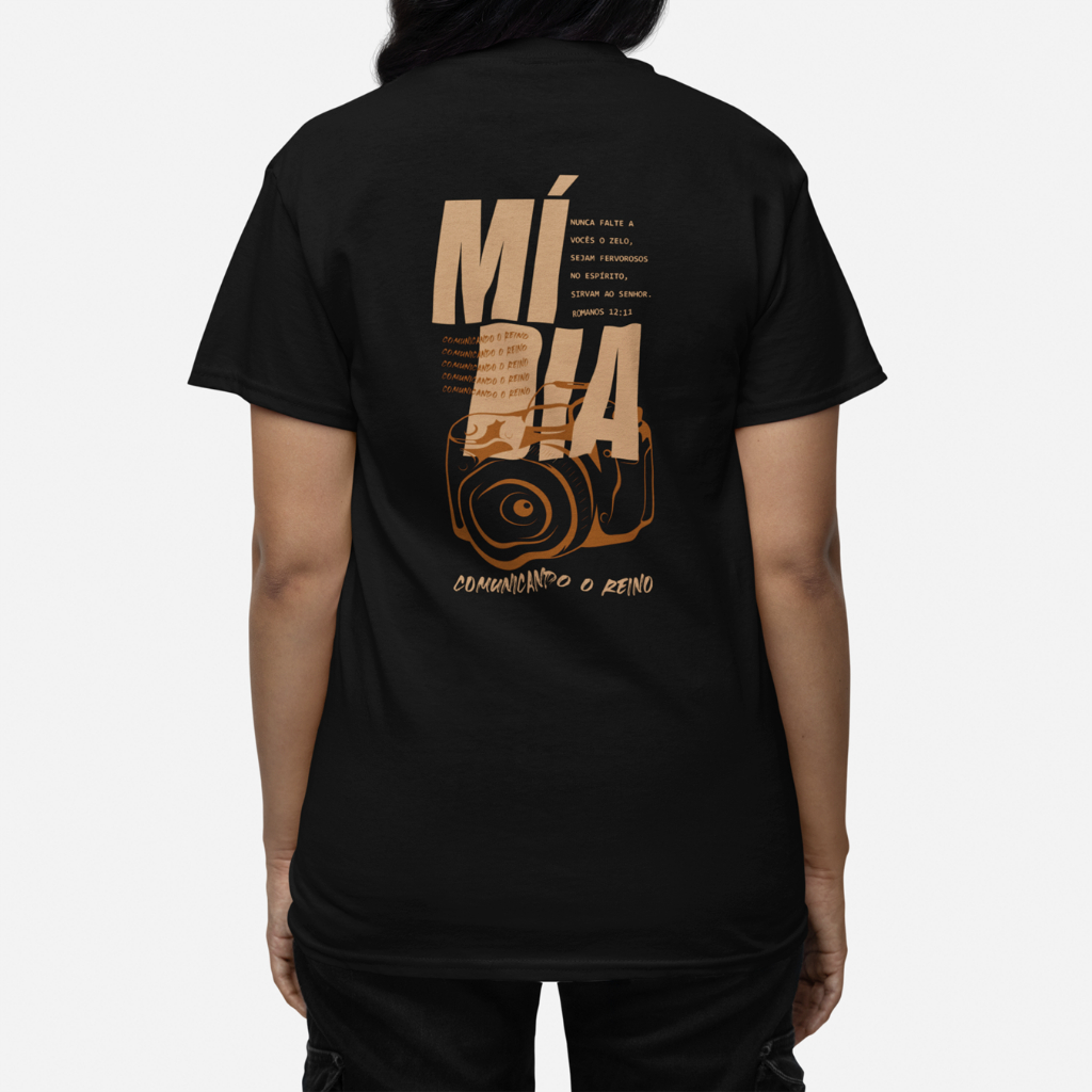 Camiseta Básica Algodão Comunicando o Reino Mídias - Uniforme equipe de Mídias igreja em Oferta na Shopee