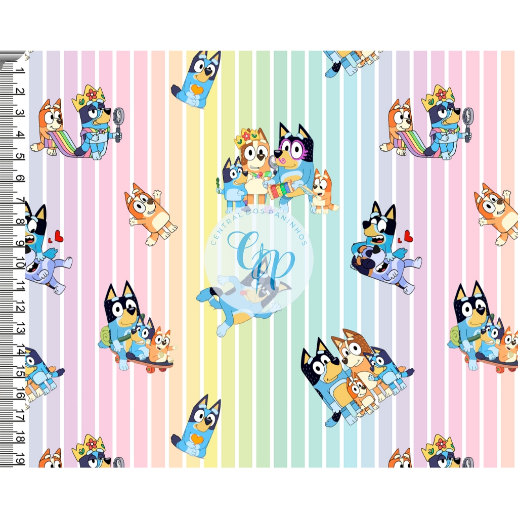 Tecido tricoline, microfibra ou gabardine - Bluey - 0.50cm