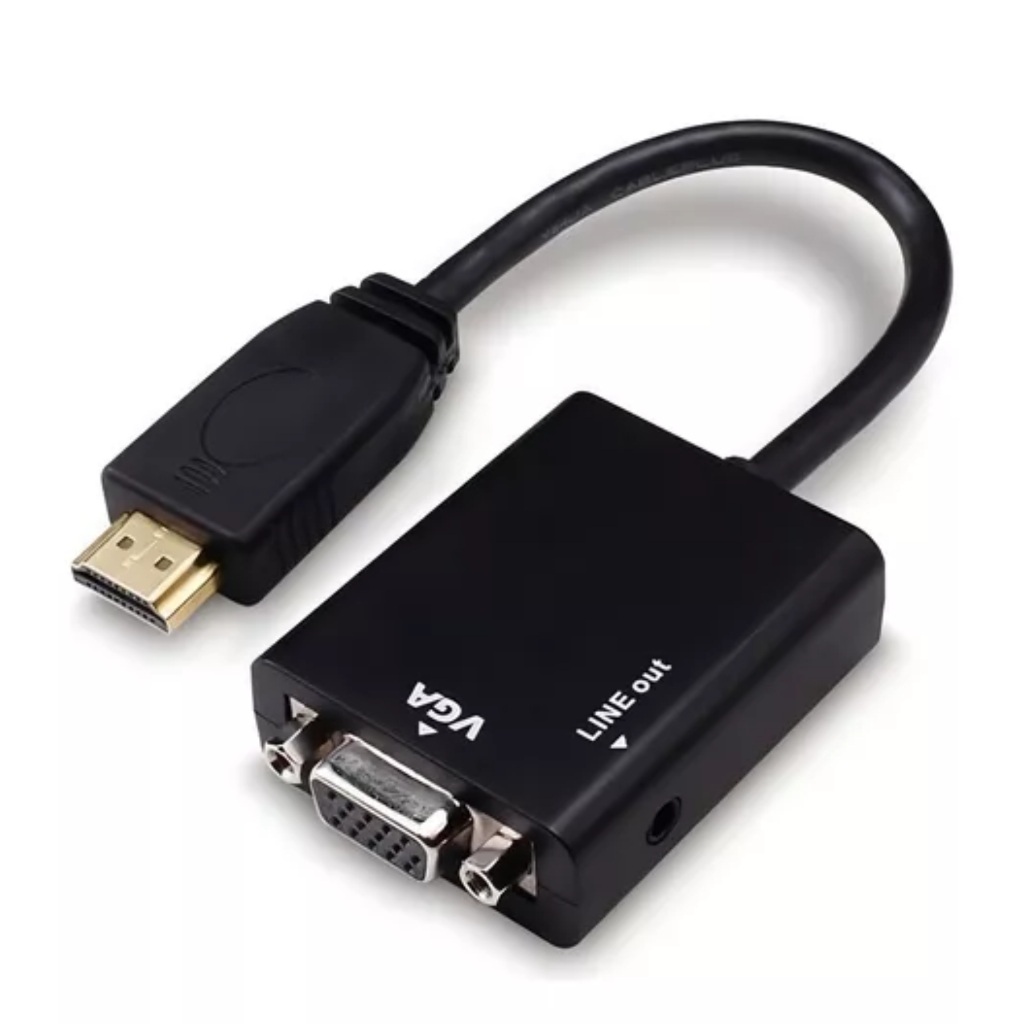 Adaptador HDMI (Input) para VGA (Output) Com Áudio TV Box Ps4 Ps3 Chromecast
