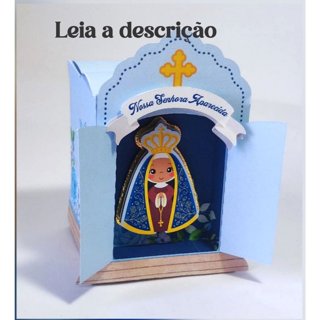Kit PEGUE E MONTE Oratório  Nossa Senhora Aparecida |Lembrancinhas caixa personalizada |Aniversário