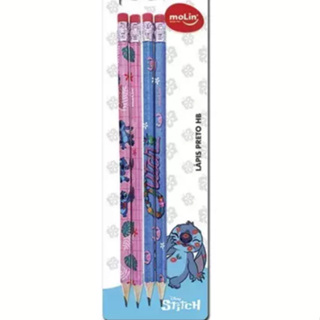 Lapis Preto Kit c/4 stitch Escolar em Oferta na Shopee