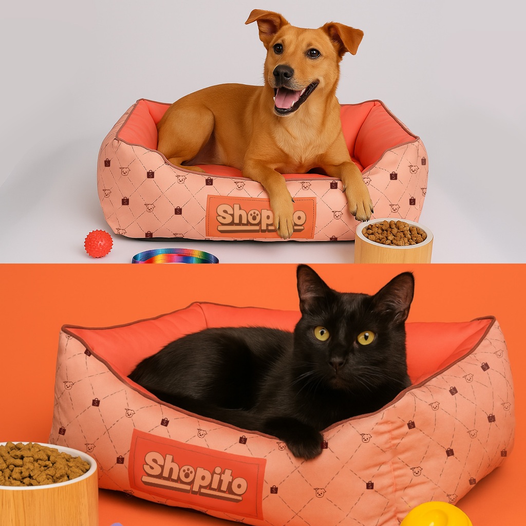 Cama Caminha para Cachorro e Gato de Luxo Premium Oficial Shopito - P, M e G