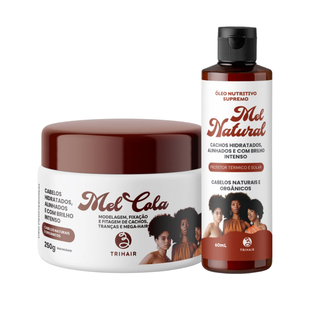 Mel Cola Trihair 250g Kit + Óleo Mel Natural 60ml