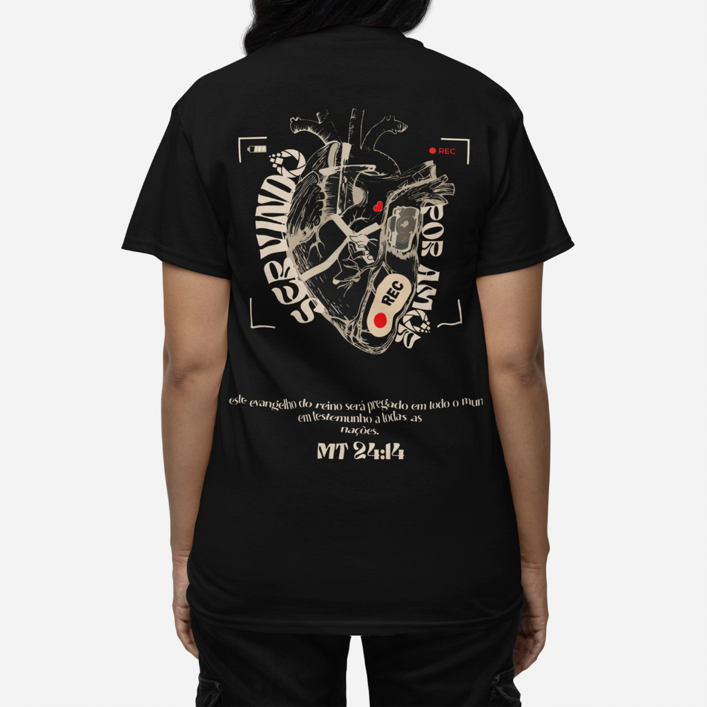 Camiseta Unissex Básica Mídias REC texto biblico Mateus 24 - 100% algodão em Oferta na Shopee