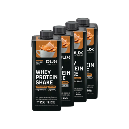 Kit com 4 Whey Protein Shake 250ml Dux Nutrition - pode variar sabores - Protno Para consumo