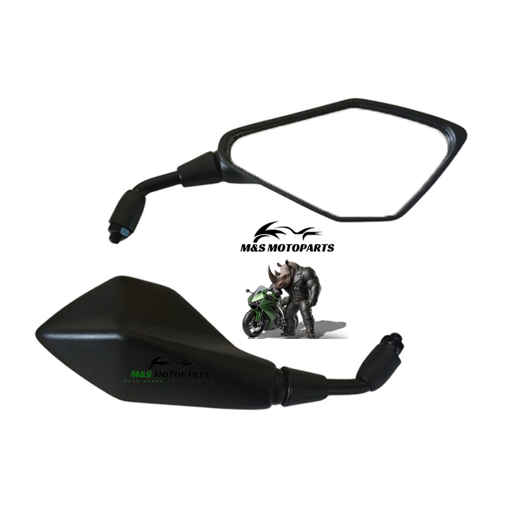 PAR DE RETROVISOR MODELO Z400 FIXO ROSCA HONDA HASTE CURTA