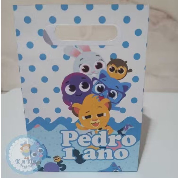 Sacolinha Bolofofos para Lembrancinha Personalizada Tamanho P no Pegue e Monte