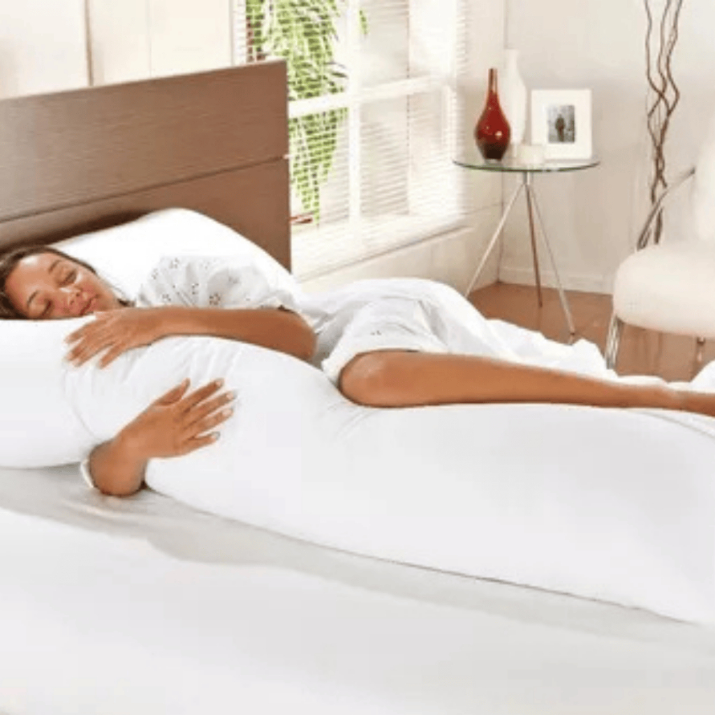 Travesseiro Xuxão 1,90cm x 50cm Cor Branca Para Cama Confortável