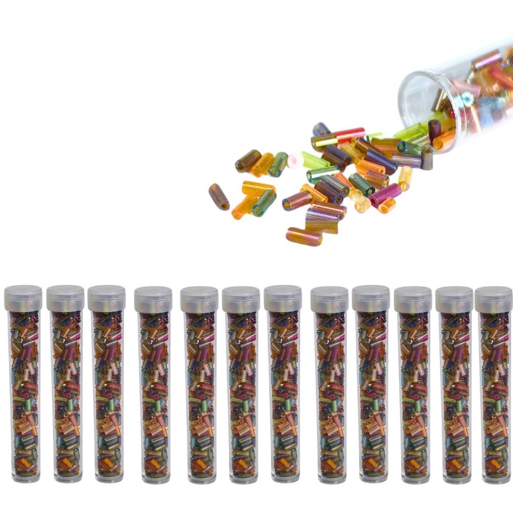 12 Tubos com Glitter Miçanga Bolinhas Estrela Glitter Brilho Estrela Purpurina Escolar Flor
