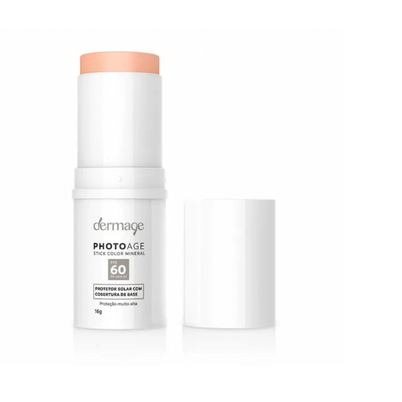 Protetor Solar Facial Dermage Photoage Stick Color Mineral FPS 60 Claro 16g , 7895389157383