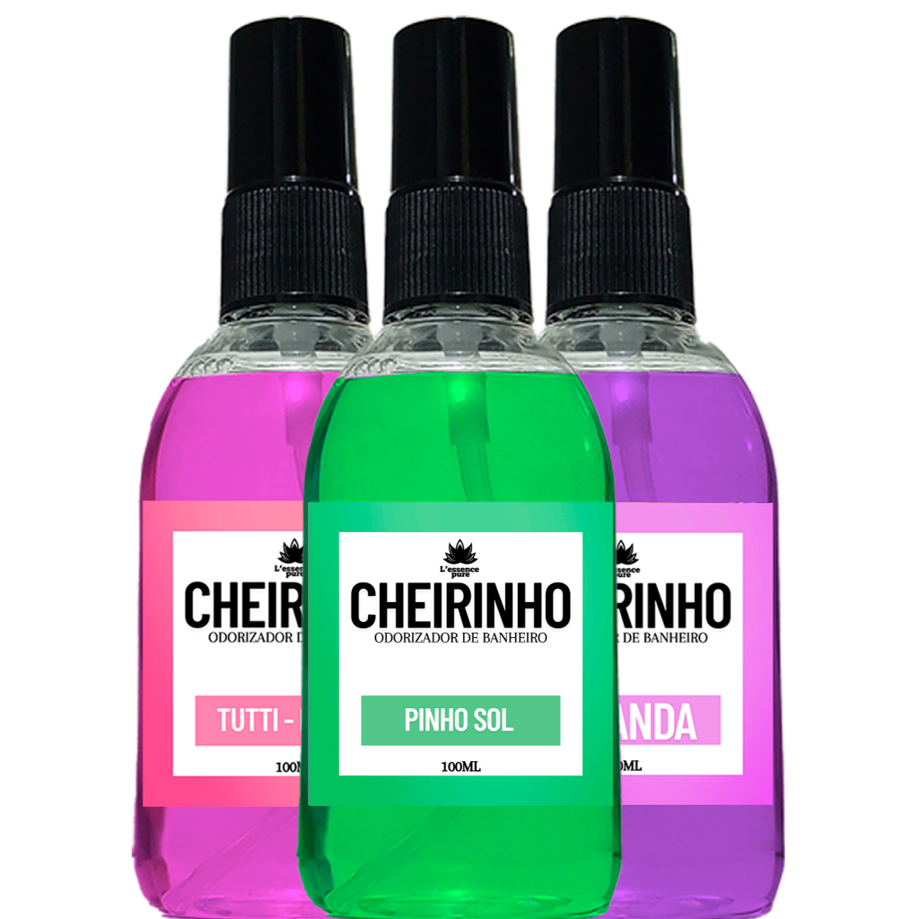 Kit 7, 5, 3 e  1 Spray Bloqueador de Odores Sanitários Odorizador Aromatizador de Banheiro 100ml Un!