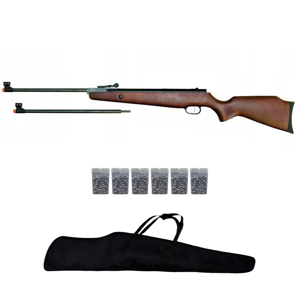 Carabina de Pressão Grizzly X2 Dual Caliber Nitro 60kg 1073 4.5/5.5mm - Beeman + Acessórios