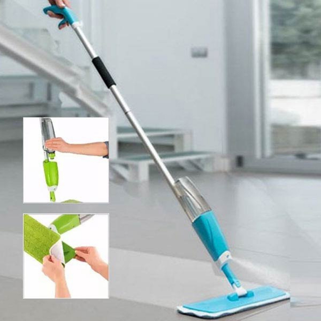 Mop Spray Rodo Magico Esfregão Com Reservatorio Rodo De Limpeza Refil Microfibra Jato Água