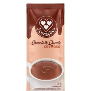 Chocolate Quente Cremoso três corações sachê kit 10/5un em Oferta na Shopee