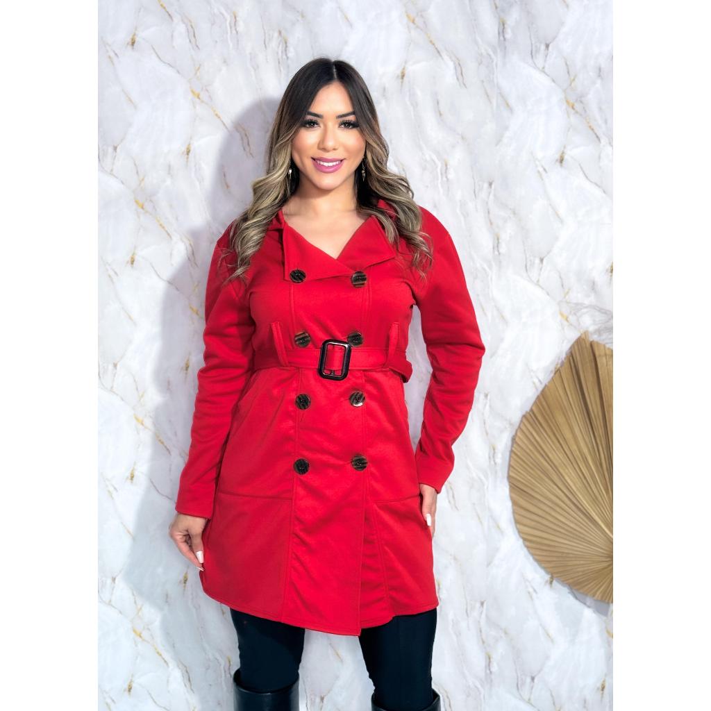 Sobretudo feminino Inverno Longo com Botão e Cinto    Aposte na elegância e no estilo atemporal com nosso Sobretudo Exce