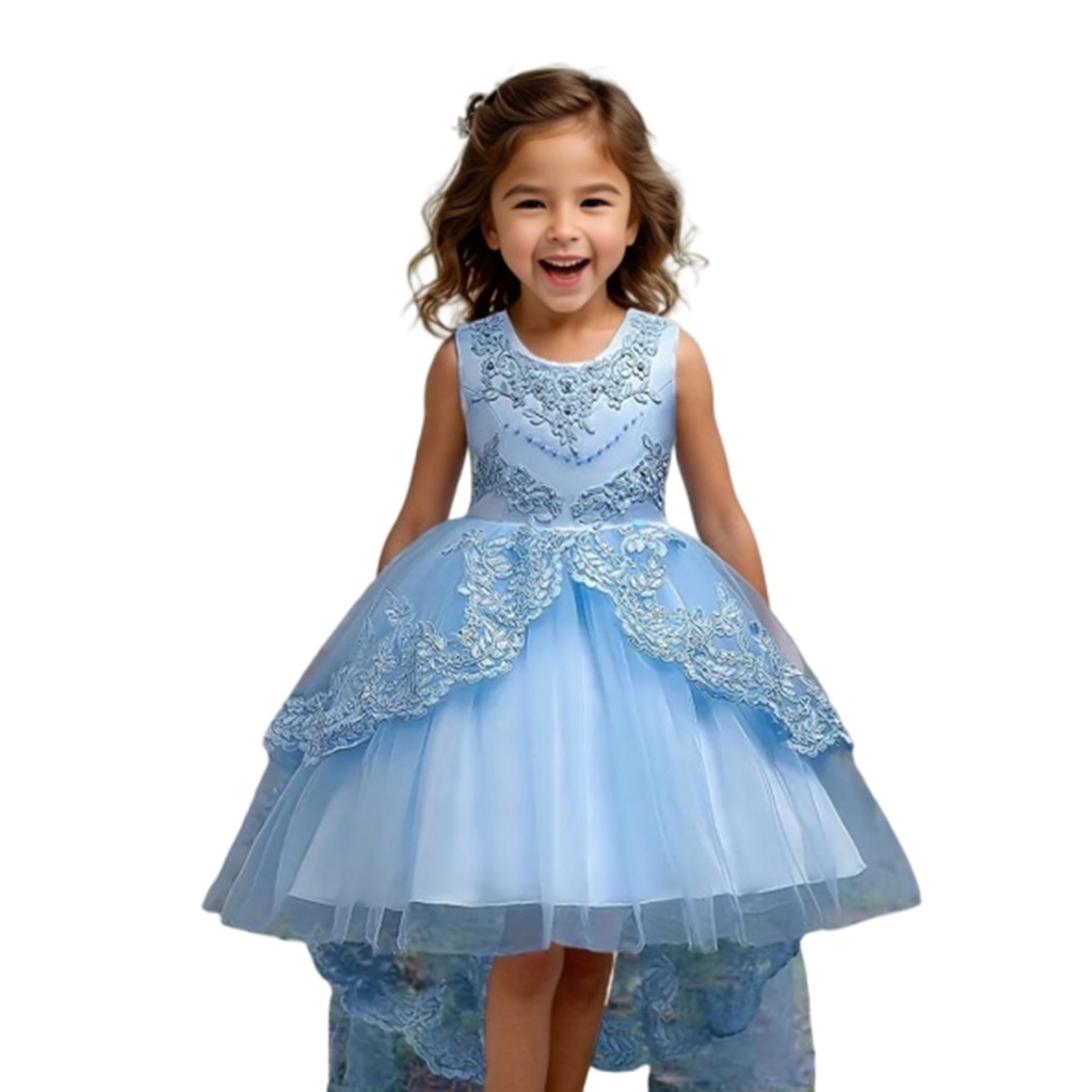 Vestido Mullet Festa Infantil Menina Calda Princesa Florista Daminha Dama casamento Luxo Promoção