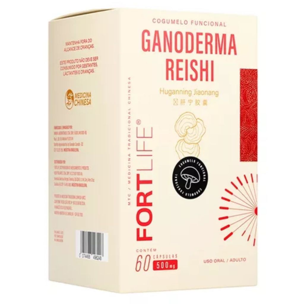 Ganoderma Reishi 500mg 60 Cápsulas - FortLife