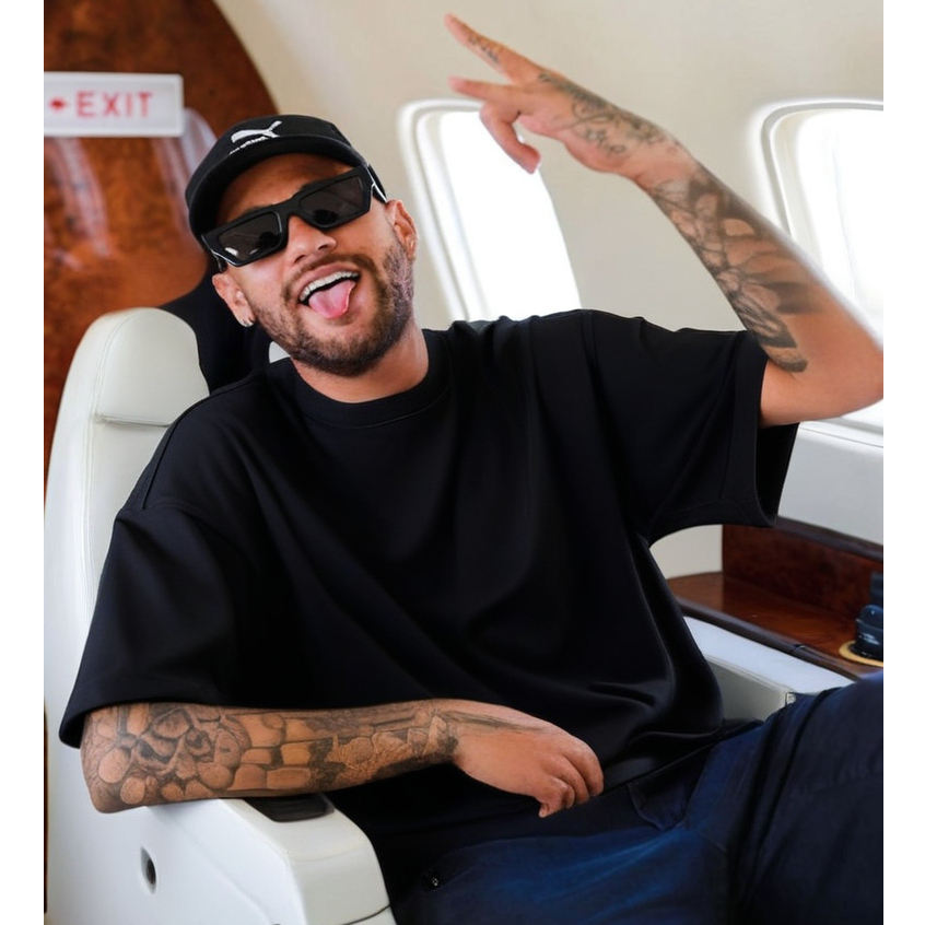 Camiseta OVERSIZED Neymaar lisa blusa camisa Streetwear em algodão 30.1 modelo Premium OVERSIZED Ney