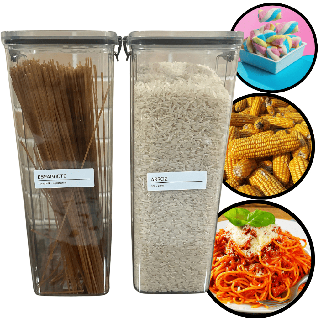 Kit 2 Potes Herméticos 2,15L Com Trava Reforçada 100% Vedado (MANTIMENTOS, TEMPEROS, POTE MACARRÃO).