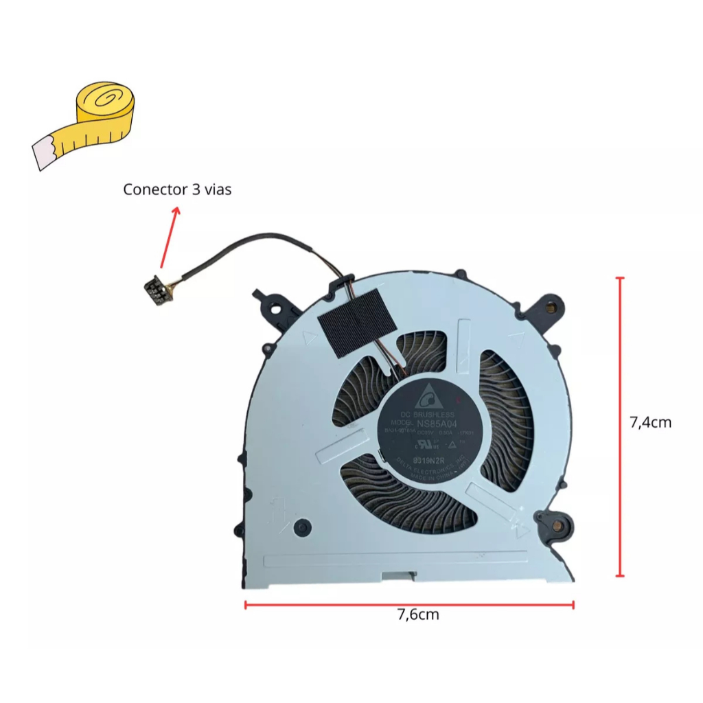 Cooler Ventoinha Fan Compatível Samsung Np350xaa Np350xbe