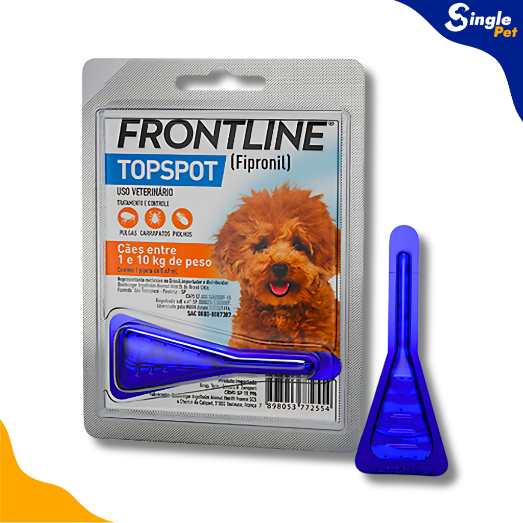 Frontline Topspot Cães de 1kg a 10kg Antipulgas, Carrapatos e Piolhos em Oferta na Shopee