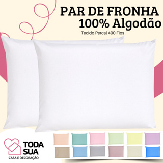 Par de Fronha 400 Fios 100% Algodão em Oferta na Shopee