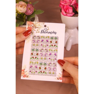 54 Adesivo de Unha 3D Mão Pés Prontos para Uso 100% base Ref:33 em Oferta na Shopee