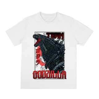 Camiseta Godzilla Streetwear Estampada Unissex 100% Algodão Penteado Geek Anime Filme Kaiju Japão