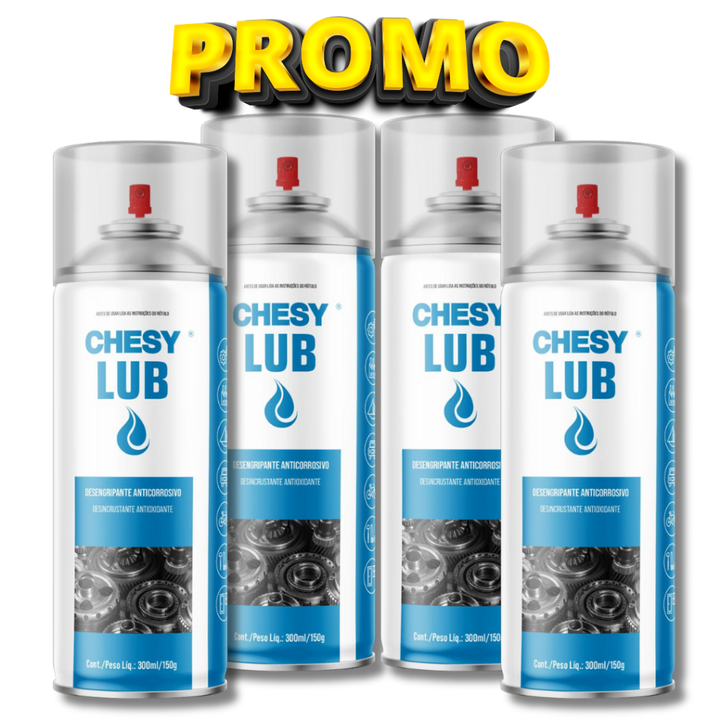 KIT 4 DESENGRIPANTE CHESY LUB 300ML/150G em Oferta na Shopee