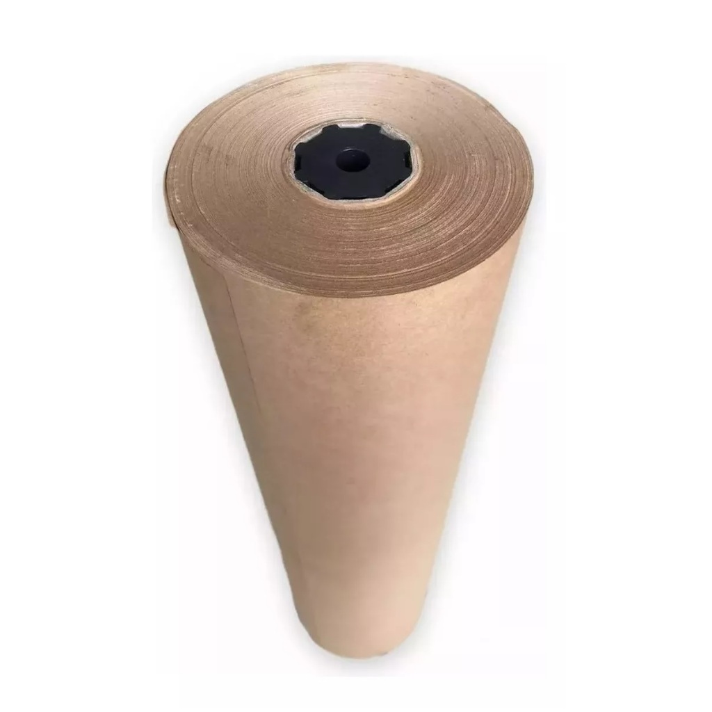 Bobina Papel Kraft Puro 60cm 150 metros Pardo Resistente 80 gramas