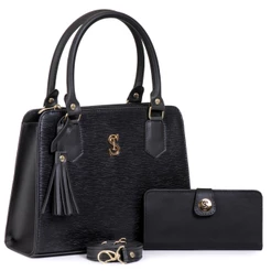 Bolsa Feminina Media Transversal e de Mão com Carteira