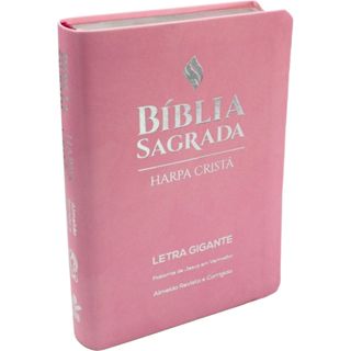 Bíblia Sagrada Letra Gigante, Edição com Letras Vermelhas e Harpa Cristã em Oferta na Shopee