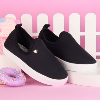 Tenis Slip Escolar Infantil Esportivo Calce Facil Menina Modelo Liso ABS Coração Dia a Dia Confortavel Macio 20 ao 34 em Oferta na Shopee