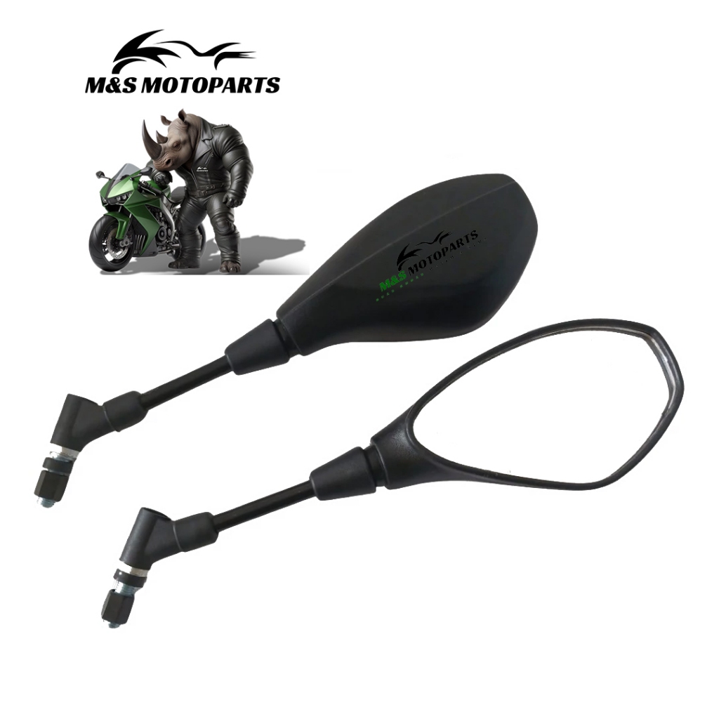 Par Retrovisor F800 Haste Longa Yamaha Universal Moto Espelho Retrovisor