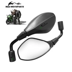 Par Retrovisor Bmw Gs650 F800 Fixo Rosca Yamaha Haste Curta Fazer Factor Crosser MT-03 MT-07 MT-09