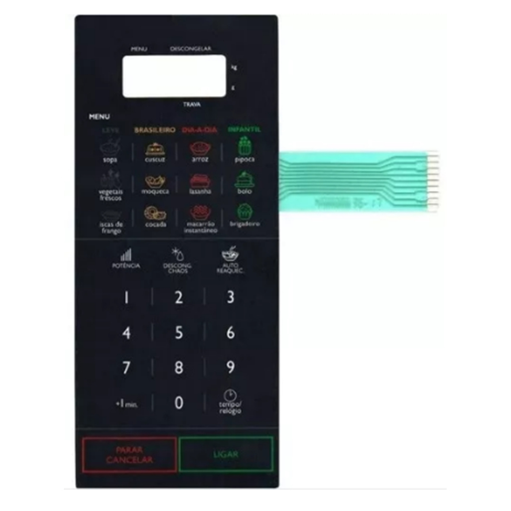 Membrana Teclado Forno de Microondas Panasonic Nnst568 - Nn St568 - Nnst 568