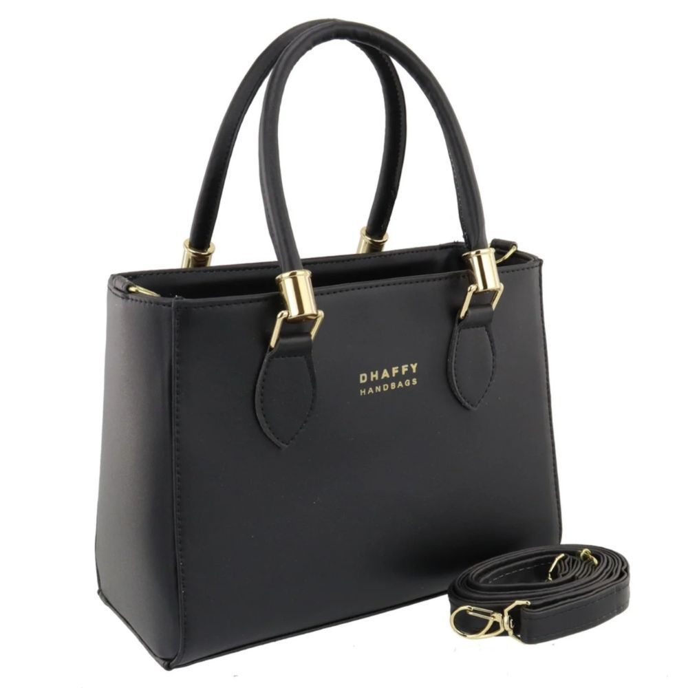 Bolsa Feminina Baú Alça De Mão E Transversal Removível Preto