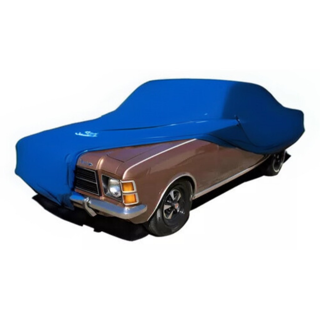 Capa Protetora para Cobrir Carro Antigo Opala 2 ou 4 Portas Coupe Tecido Sob Medida Anti-Poeira Azul