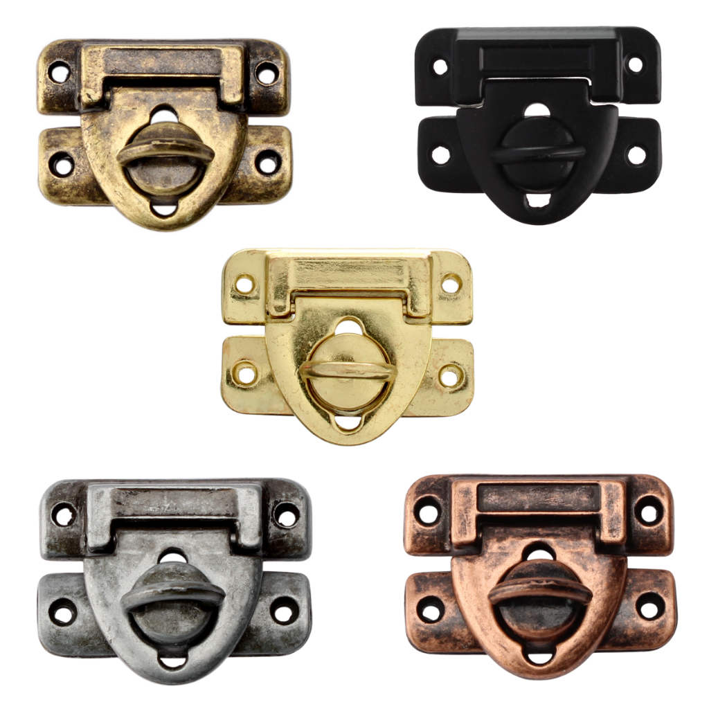 Kit 6 Fechos Para Cadeado Metal + Parafusos Caixa Decoração Artesanato MDF