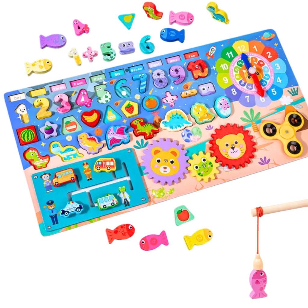 Brinquedo Educativo Madeira Encaixe Montessori Sensorial Pedagógico Criança Autista Multiatividade em Oferta na Shopee