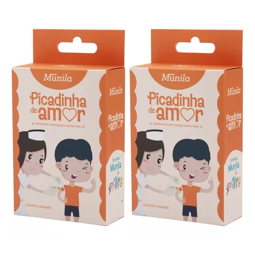 Kit com 2 Picadinha do Amor Infantil Injeção Sem Medo e Sem Dor em Oferta na Shopee